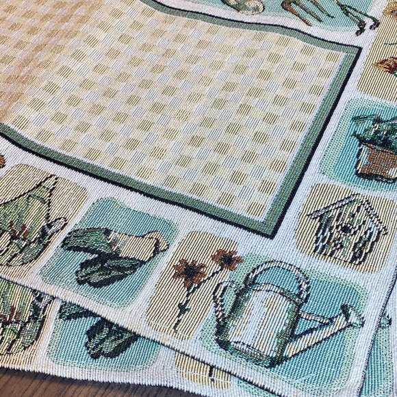 NEW Pair of Placemats Gardening Theme Beige & Green - Picture 4 of 4